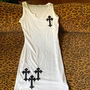 White mini dress size small